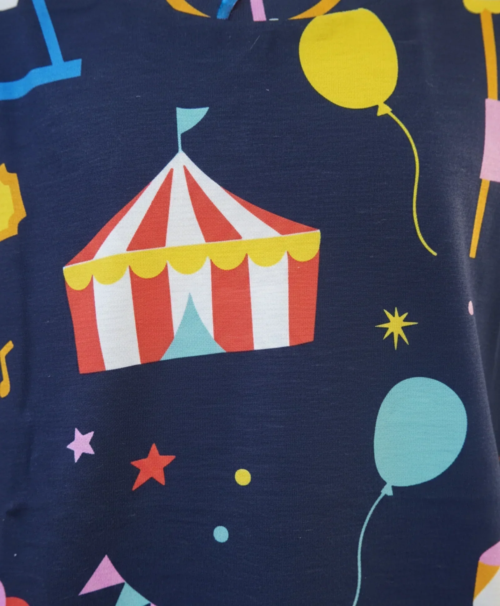 CARNIVAL CIRCUS SHORT SLEEVE PYJAMA SET - NAVY - Image 4