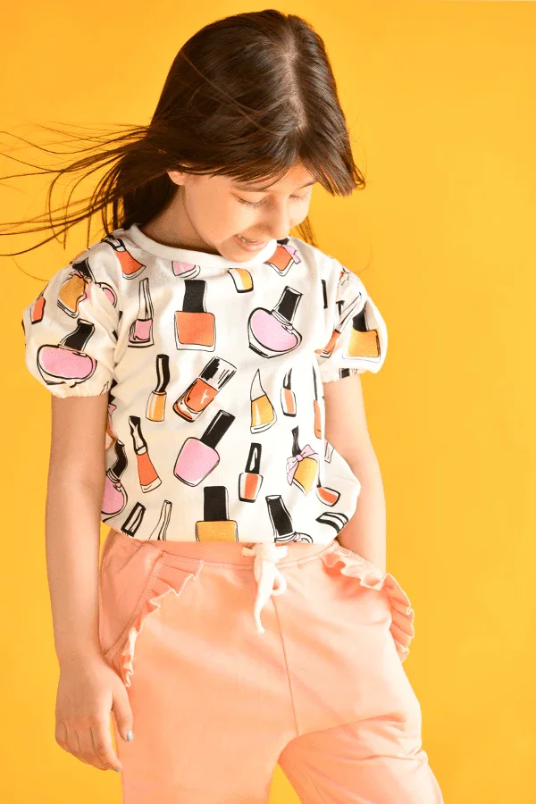 PRETTY PEACH  FRILL JOGGER - Image 3